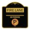 Signmission Fire Lane-No Parking W/ No Parking, Black & Gold Aluminum Sign, 18" x 18", BG-1818-24010 A-DES-BG-1818-24010 - alternate 1